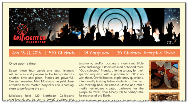 Epicenter newsletter