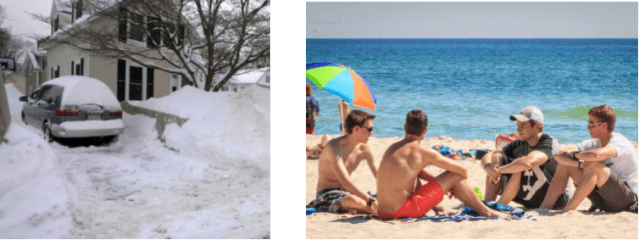 While Boston set an annual snowfall record... Cru students shared Jesus in Panama City Beach, Florida.